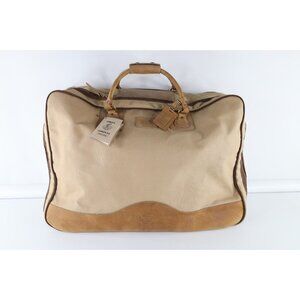 Deadstock Vintage Orvis Gokey Extra Large Canvas Leather Handled Duffel Bag USA